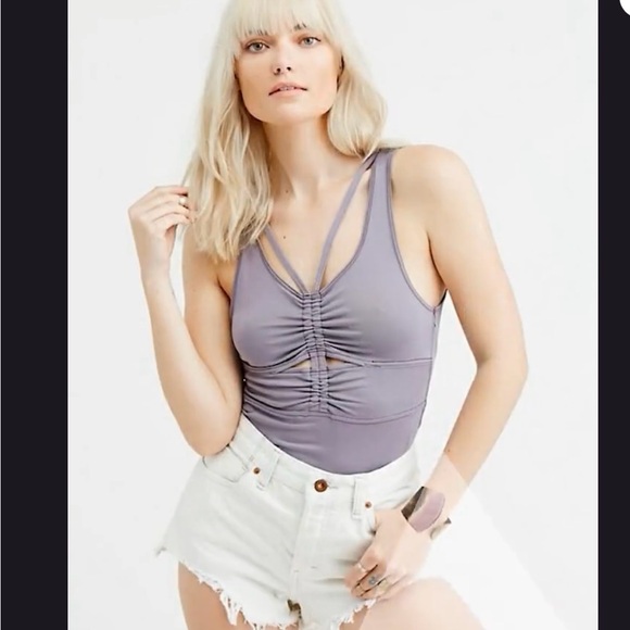 Free People Tops - Vintage Free People Washed Sugar Strappy tank W Ruched front Tank M